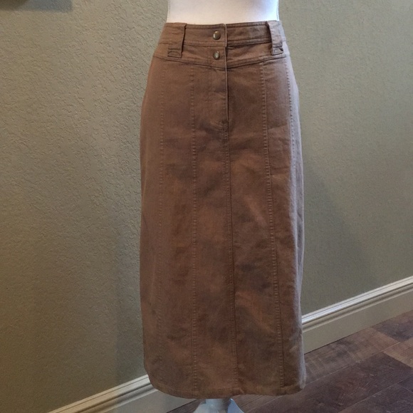 Christopher & Banks Dresses & Skirts - Christopher and Banks | Khaki Denim Straight Skirt